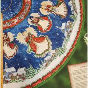 Joulukuusenmatto -kangas, Enkeliaiheinen iso paneeli (sisältää 2 puolipyöreää kuvaa), South Sea Imports "Angels On High"