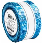 Jelly roll -kangaskaitalerulla Robert Kaufman, Artisan Batiks Azula RU-961-40 Sininen