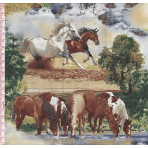 Hevoskangas 15, "Wild Horses", Kensington Studio for Quilting Treasures