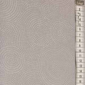 Puuvillakangas vaaleanharmaa, Northcott, Simply neutral 2, Gray. Circular dots, 23918 92  "Kastehelmi" pisteet ympyrän muodossa
